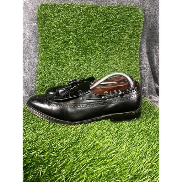 Allen Edmonds Arlington Tassel Loafers Black Leather 10.5 D Made in USA Dress Sh